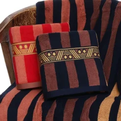 Aqua Essence Badezimmer-Luxury Couples Bath Towel Set - Adam Eve Towels