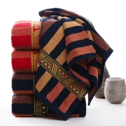 Aqua Essence Badezimmer-Luxury Couples Bath Towel Set - Adam Eve Towels