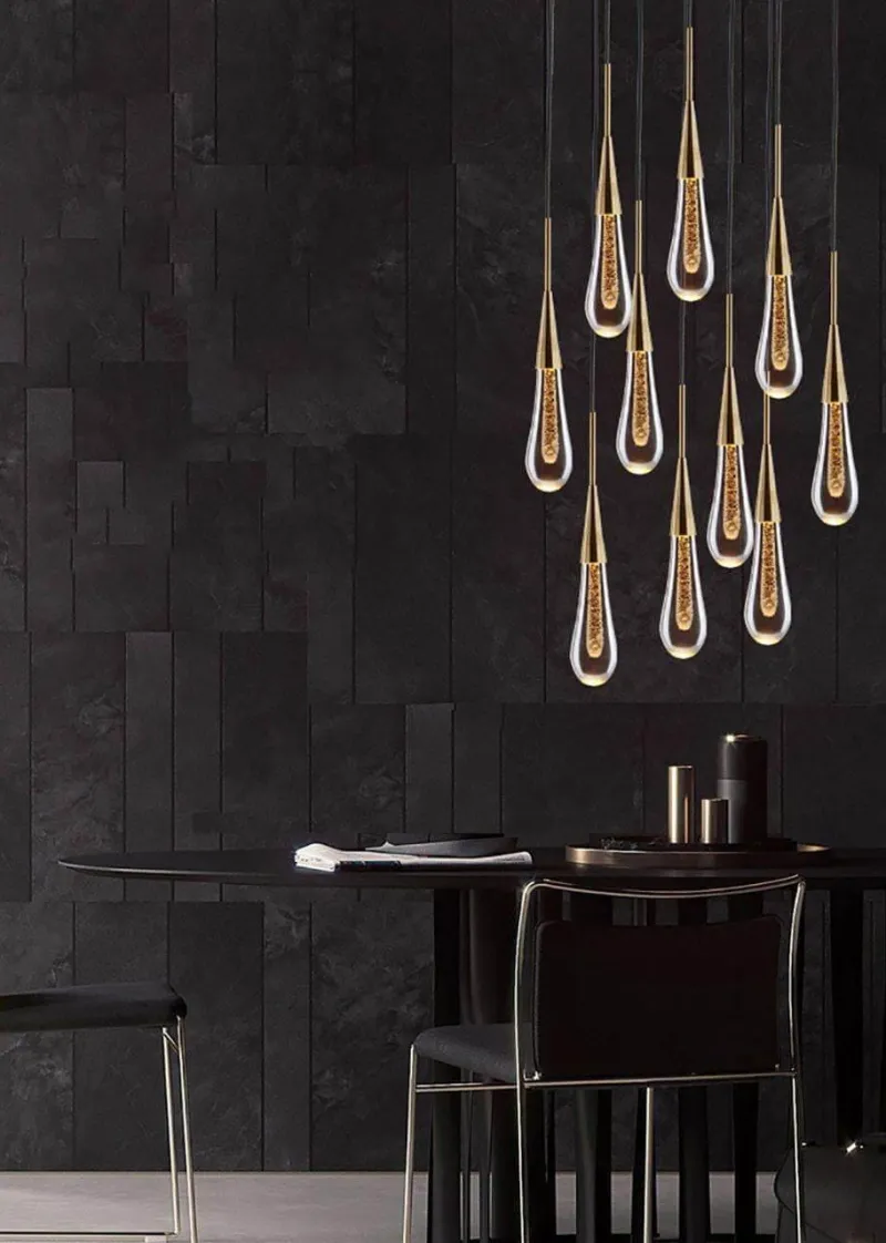 Comfort u0026 Style Beleuchtung-Luxury Crystal Pendant Lights - Elegant Melting Glass Design