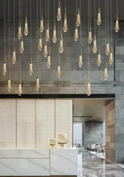 Comfort u0026 Style Beleuchtung-Luxury Crystal Pendant Lights - Elegant Melting Glass Design