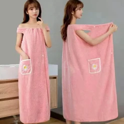 The Blissful Bath Badezimmer-Luxury Velvet Bathrobe - Quick Absorb Wearable Design