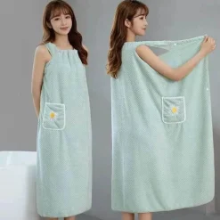 The Blissful Bath Badezimmer-Luxury Velvet Bathrobe - Quick Absorb Wearable Design