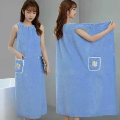 The Blissful Bath Badezimmer-Luxury Velvet Bathrobe - Quick Absorb Wearable Design