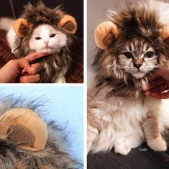 Decor Haustierzubehör-Löwenkatzenperücke - Lustiges Tierkostüm-Accessoire