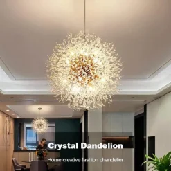 Illuminate Home Beleuchtung-Löwenzahn-Kristall-Kronleuchter – Elegante Beleuchtungsvorrichtung