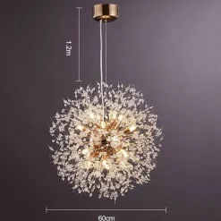 Illuminate Home Beleuchtung-Löwenzahn-Kristall-Kronleuchter – Elegante Beleuchtungsvorrichtung