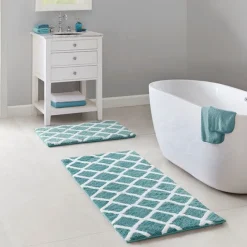 Tom Wohndeko-Madivelle Reversible High Pile Bath Rug – Modern Tufted Microfiber