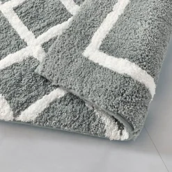 Tom Wohndeko-Madivelle Reversible High Pile Bath Rug – Modern Tufted Microfiber