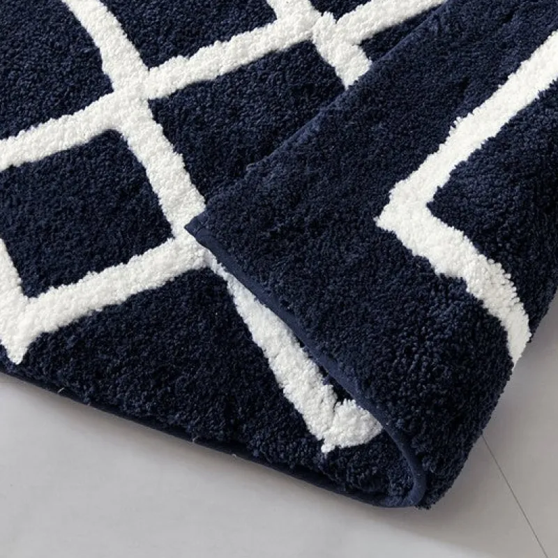 Tom Wohndeko-Madivelle Reversible High Pile Bath Rug – Modern Tufted Microfiber