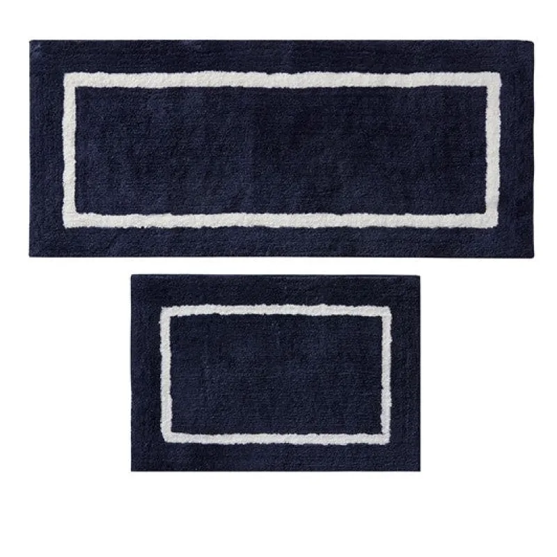 Tom Wohndeko-Madivelle Reversible High Pile Bath Rug – Modern Tufted Microfiber