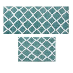 Tom Wohndeko-Madivelle Reversible High Pile Bath Rug – Modern Tufted Microfiber