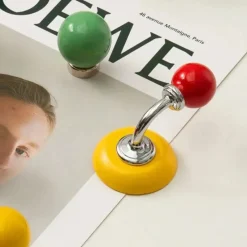 Tom Wohndeko-Magnetic Ceramic Wall Hooks – Retro Glossy Decorative Organizers