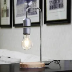 Comfort u0026 Style Beleuchtung-Magnetic Levitating Desk Lamp - Wireless Floating Bulb Light