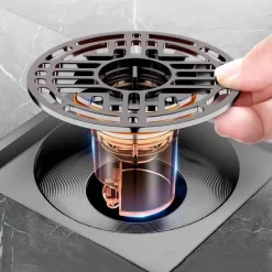 The Blissful Bath Badezimmer-Magnetische Badezimmersieb-Abdeckung – selbstschließender Abflussschutz gegen Gerüche