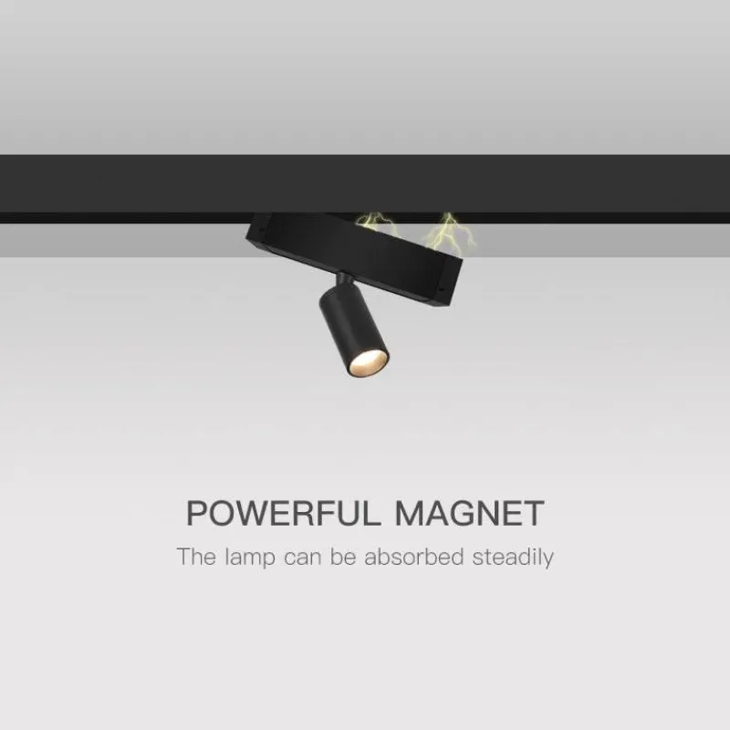 The Gilded Nest Beleuchtung-Magnetische Schienenbeleuchtung - Wandmontiertes schwarzes System