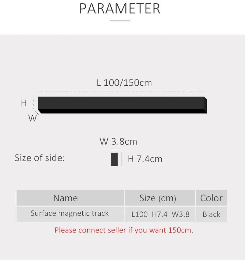 The Gilded Nest Beleuchtung-Magnetische Schienenbeleuchtung - Wandmontiertes schwarzes System