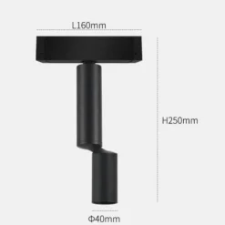 The Gilded Nest Beleuchtung-Magnetische Schienenbeleuchtung - Wandmontiertes schwarzes System