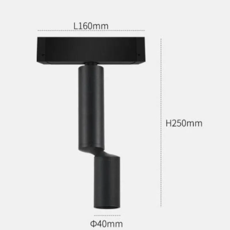 The Gilded Nest Beleuchtung-Magnetische Schienenbeleuchtung - Wandmontiertes schwarzes System