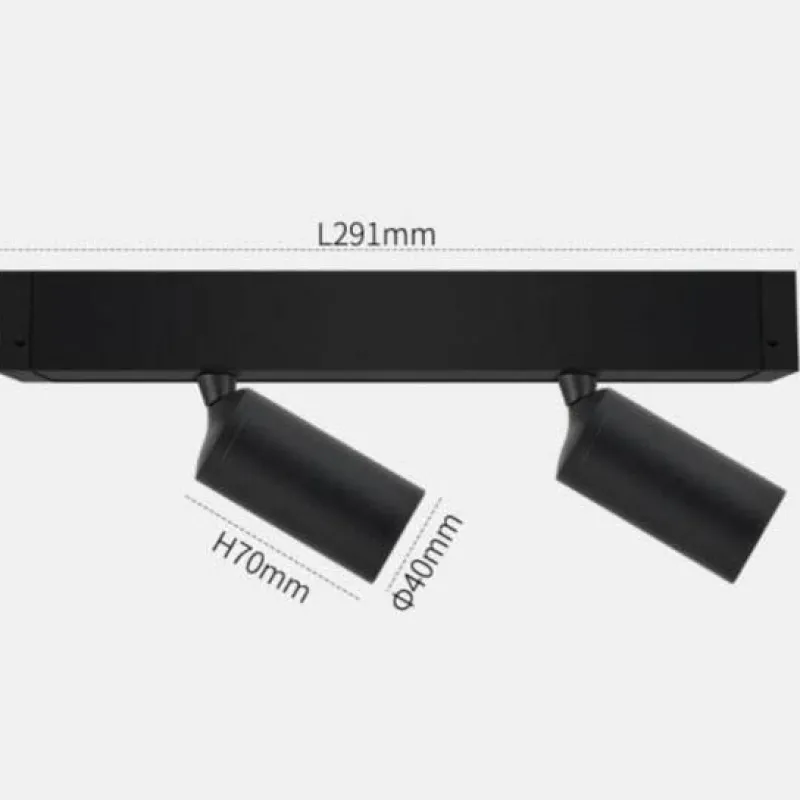 The Gilded Nest Beleuchtung-Magnetische Schienenbeleuchtung - Wandmontiertes schwarzes System