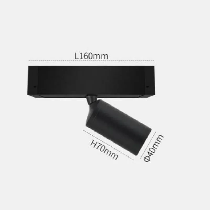 The Gilded Nest Beleuchtung-Magnetische Schienenbeleuchtung - Wandmontiertes schwarzes System