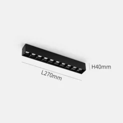 The Gilded Nest Beleuchtung-Magnetische Schienenbeleuchtung - Wandmontiertes schwarzes System