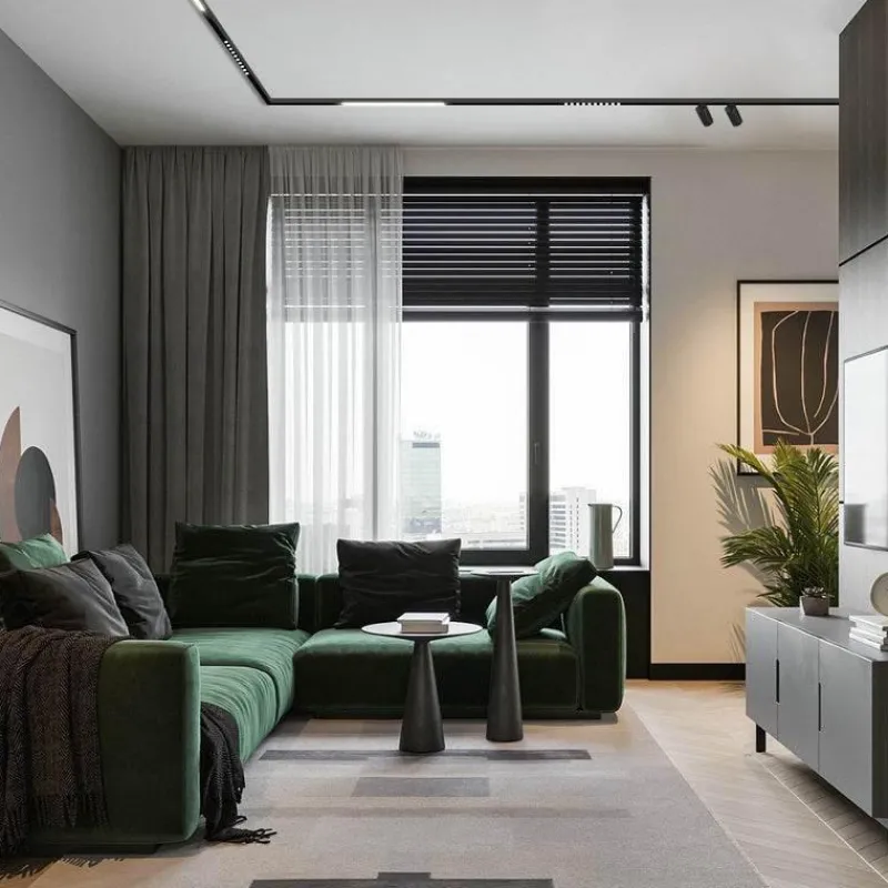 The Gilded Nest Beleuchtung-Magnetische Schienenbeleuchtung - Wandmontiertes schwarzes System