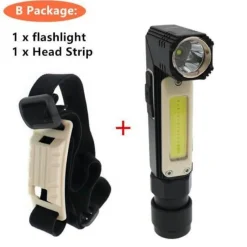 Wilderness Haven Outdoor-Artikel|Heimwerkzeuge-Magnetische wiederaufladbare Camping-Taschenlampe – verstellbares tragbares Außenlicht