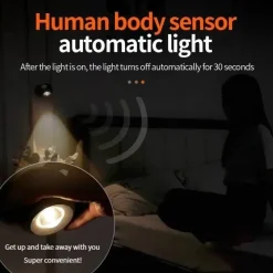 Timeless Touch Wohndeko|Beleuchtung-Magnetische wiederaufladbare Wandlampe - Einstellbares rotierendes Licht