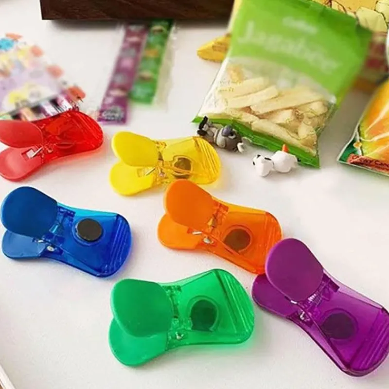 Space Savvy Küche & Esszimmer-Magnetischer Lebensmittelverschluss-Clip – wiederverwendbarer Beutelclip für Frische