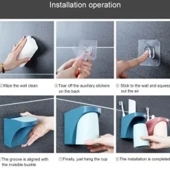 The Blissful Bath Badezimmer-Magnetischer Zahnbürstenhalter – Aufbewahrungslösung für das Badezimmer