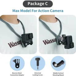 The Outdoor Vault Camping Im Freien|Outdoor-Gadgets-Magnetisches, am Hals montiertes Action-Kamera-Zubehör – Silikonhalterung