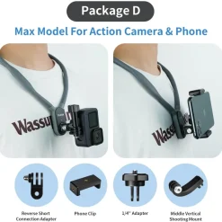 The Outdoor Vault Camping Im Freien|Outdoor-Gadgets-Magnetisches, am Hals montiertes Action-Kamera-Zubehör – Silikonhalterung