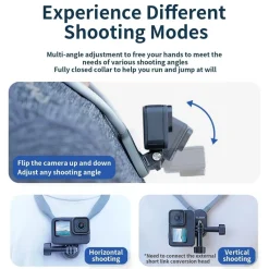 The Outdoor Vault Camping Im Freien|Outdoor-Gadgets-Magnetisches, am Hals montiertes Action-Kamera-Zubehör – Silikonhalterung