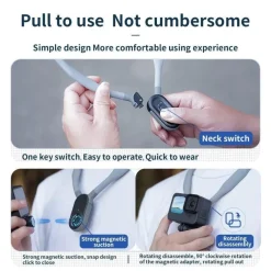 The Outdoor Vault Camping Im Freien|Outdoor-Gadgets-Magnetisches, am Hals montiertes Action-Kamera-Zubehör – Silikonhalterung