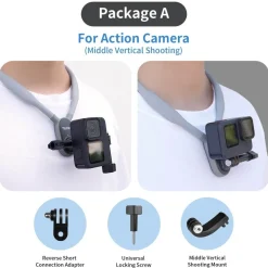 The Outdoor Vault Camping Im Freien|Outdoor-Gadgets-Magnetisches, am Hals montiertes Action-Kamera-Zubehör – Silikonhalterung