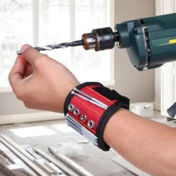 Cozy Living Heimwerkzeuge-Magnetisches Armband – 3 Reihen zur Aufbewahrung von Befestigungselementen und Kleinteilen
