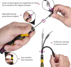 Roam Ready Heimwerkzeuge|Outdoor & Garten-Magnetisches Computer-Reparaturset – Allzweck-Werkzeugset für die Elektronik