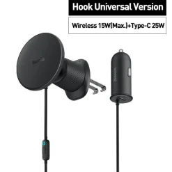 Wild u0026 Free Gear Autozubehör|Automobilindustrie-Magnetisches kabelloses Autoladegerät - 2-in-1-Telefonständerhalter