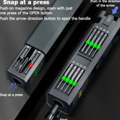 Roam Ready Outdoor-Artikel|Heimwerkzeuge-Magnetisches Mini-Schraubendreher-Set – Kompaktes All-in-One-Werkzeugset