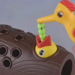 The Decor Haven Babyspielzeug-Magnetisches Spechtspielzeug – lustiges Wurmfangspiel für Kinder
