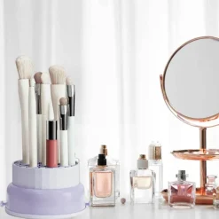 PureGlow Frauenpflege|Körperpflege-Make-up-Pinsel-Organizer – leicht zu reinigende Aufbewahrungsbox