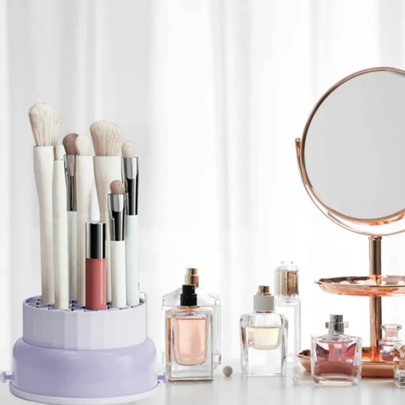 PureGlow Frauenpflege|Körperpflege-Make-up-Pinsel-Organizer – leicht zu reinigende Aufbewahrungsbox