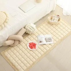 Warm Weaves Boden & Teppiche-Makramee-Gitterteppich – Dekorativer Plissee-Bodenbelag