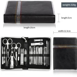 PureGlow Männerpflege|Frauenpflege-Maniküre-Set aus Edelstahl – Leicht zu tragendes All-in-One-Nagelpflegeset