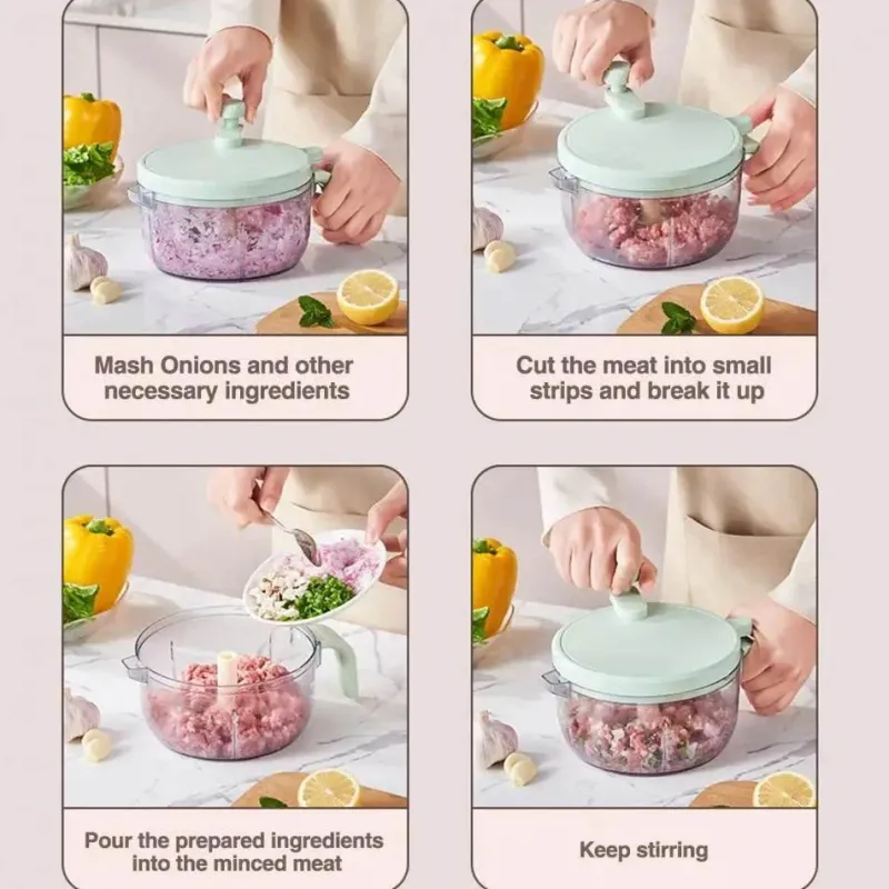 The Culinary Kit Küche & Esszimmer-Manueller Gemüseschneider – Tragbarer Schneider für frisches Gemüse