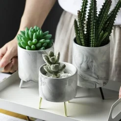 Timeless Vessels Wohndeko-Marmor-Blumenvase - Minimalistisches nordisches Wohndekor