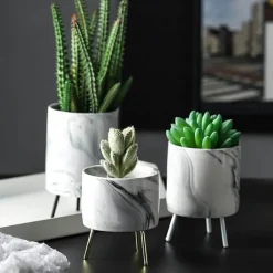 Timeless Vessels Wohndeko-Marmor-Blumenvase - Minimalistisches nordisches Wohndekor