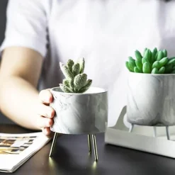 Timeless Vessels Wohndeko-Marmor-Blumenvase - Minimalistisches nordisches Wohndekor
