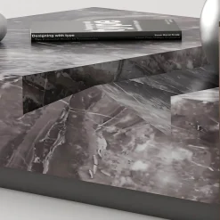 The Coffee Table Co. Möbel-Marmor-Couchtisch – eleganter Lucienne-Akzenttisch