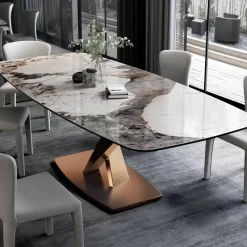 The Lounge Loft Möbel-Marmor-Esstisch – Elegantes Josiane-Design für moderne Wohnungen